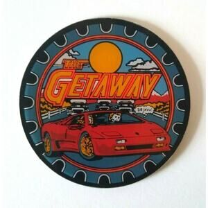 Getaway High Speed II Pinball Coaster Original UNUSED Plastic Promo 1992